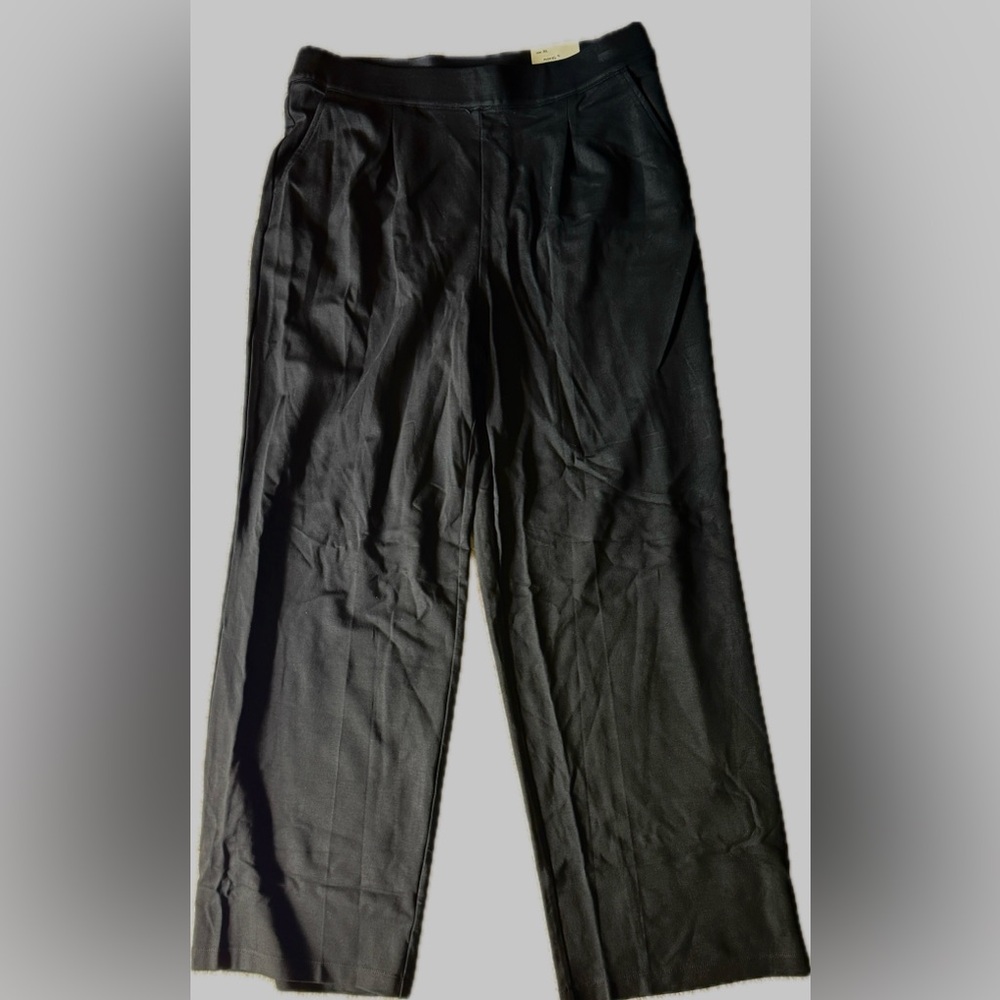 Max Studio Black Dress Pants Pleated Wide Leg Design - XL